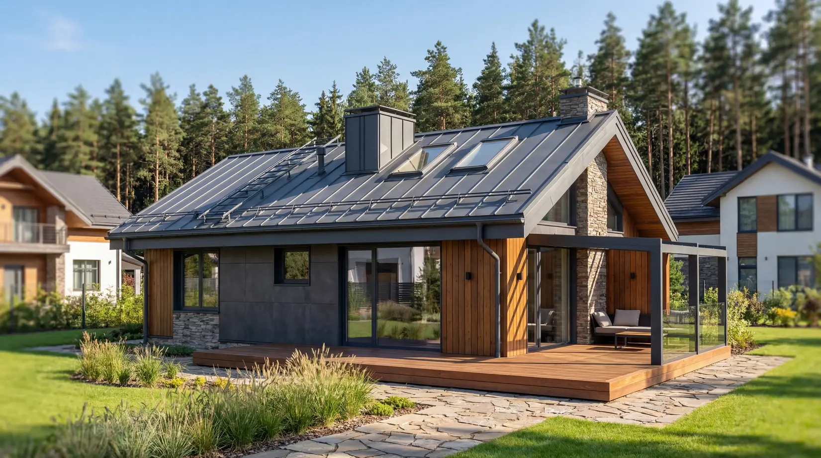 Одноэтажные дома — фото 22